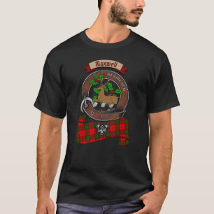 Maxwell Clan Badge & Tartan Personalized T-Shirt