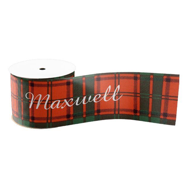 Maxwell clan Plaid Scottish tartan Grosgrain Ribbon (Spool)
