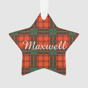 Maxwell clan Plaid Scottish tartan Ornament