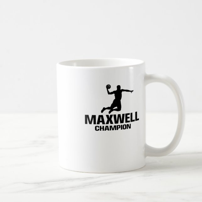 Maxwell Custom Player Basketball Your Name Champio Coffee Mug (Right)