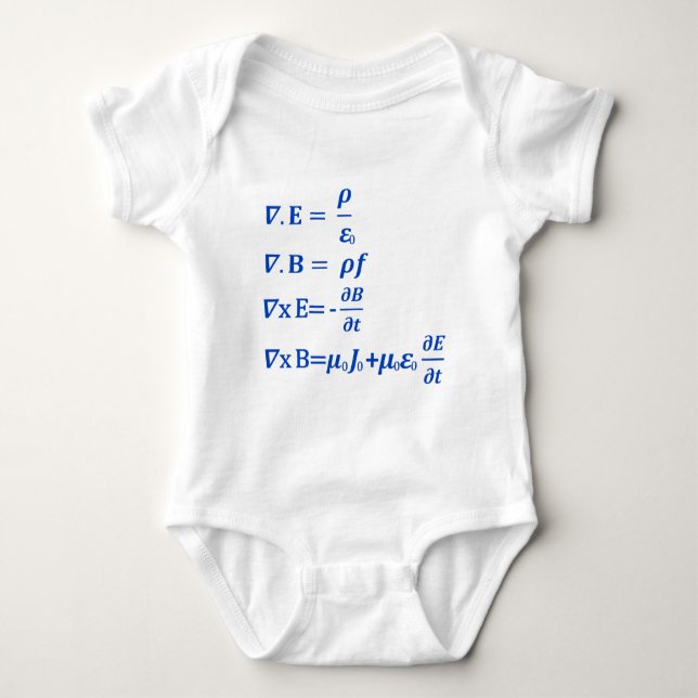Maxwell Equation Baby Bodysuit (Front)