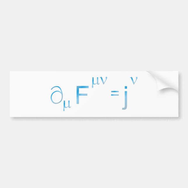 Maxwell equation bumper sticker (Front)