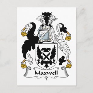 Maxwell Family Crest Postcard