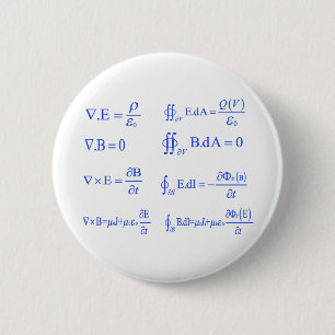 maxwell physics equation 6 cm round badge