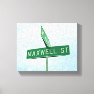 Maxwell St Street Sign Photo Boys Room