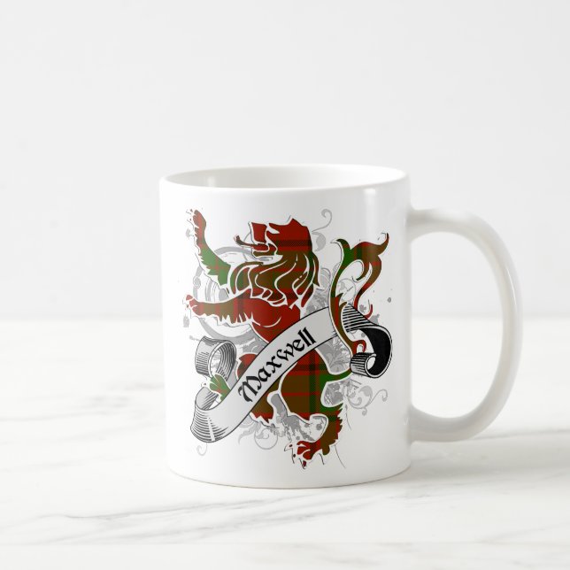 Maxwell Tartan Lion Coffee Mug (Right)