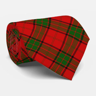 Maxwell tartan red green plaid tie