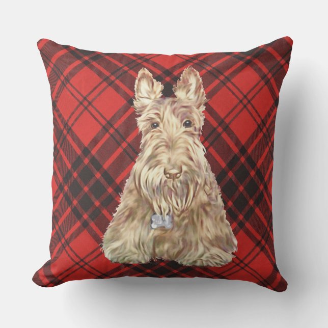 Maxwell Tartan Scottie Cushion (Front)