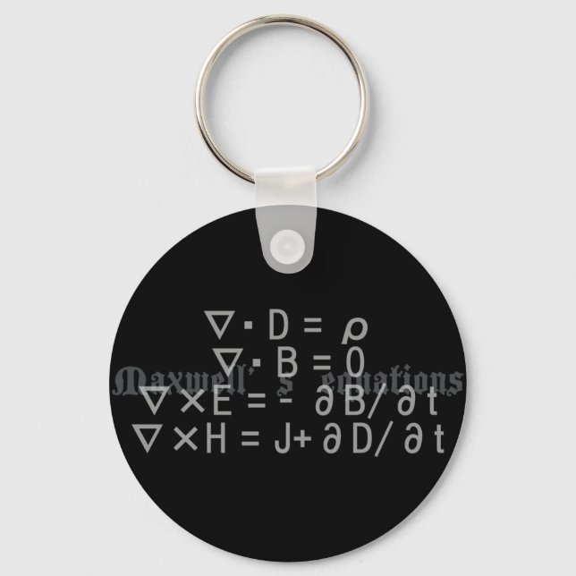 Maxwell's_Equations Key Ring (Front)