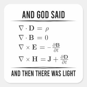 Maxwells Equations Maxwell Maxwell's Math 1WH1 Square Sticker