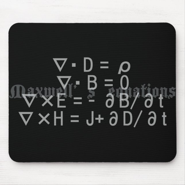 Maxwell's_Equations Mouse Pad (Front)