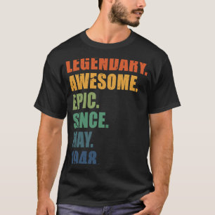 May 1948 75 Years Men Women Anniversary 75th Birth T-Shirt