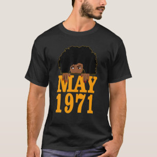 May 1971 51St Birthday 51 Years Old Black Women Gi T-Shirt