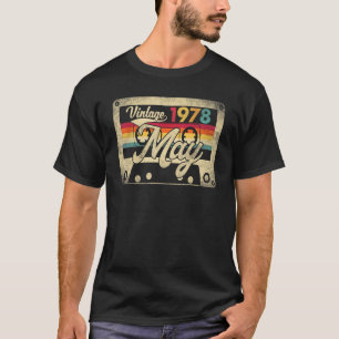 May 1978 44th Birthday Retro 44 Years Old Vintag T-Shirt