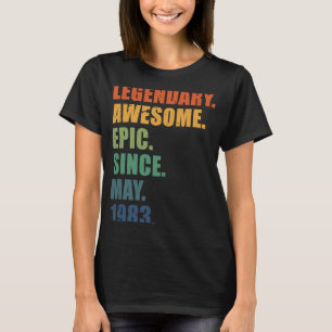 May 1983 40 Years Men Women Anniversary 40th Birth T-Shirt