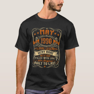 May 1990 31St Birthday Men Women 31 Years Old Deco T-Shirt