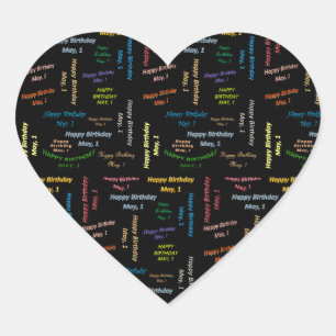 May, 1 Birthday Sticker