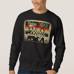 May 2010 12th Birthday Retro 12 Years Old Vintag Sweatshirt