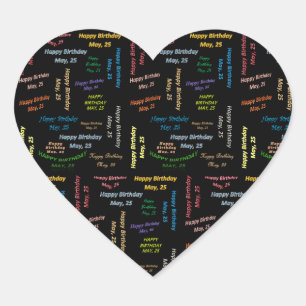 May, 25 Birthday Sticker