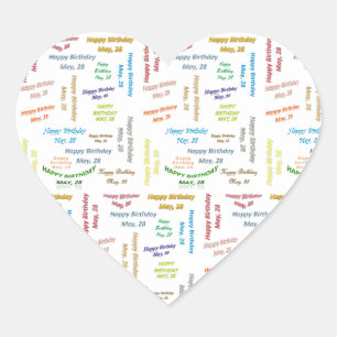 May, 28 Birthday Sticker