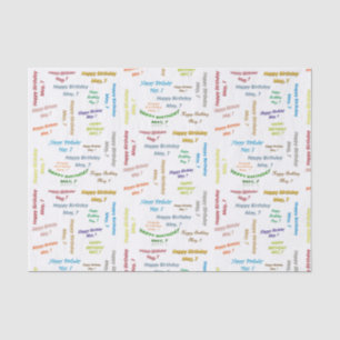 May, 7 Birthday Tissue Paper