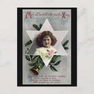 May All Be Well Christmas Holiday Postcard
