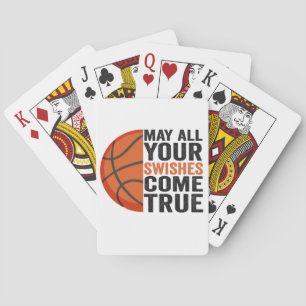 May All You Swishes Come True Funny Basketball   Playing Cards