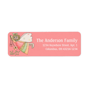 May Angel of the Month Return Address Labels