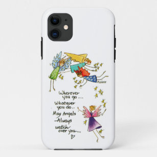 "May Angels Always Watch Over You" drawing  Case-Mate iPhone Case