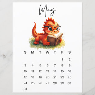 May Baby Dragon Sweet Fantasy Monthly Calendar