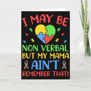 May be non-verbal autism awareness mum puzzle card
