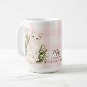 May Birth Flower Lily of the Valley Cat Bridesmaid Coffee Mug