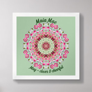 May Birth Flower Personalised Quote Kids Nursery Poster