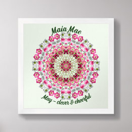 May Birth Flower Personalised Quote Kids Nursery Poster