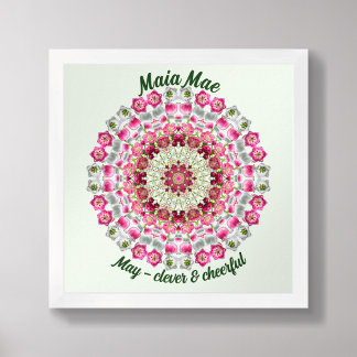 May Birth Flower Personalised Quote Kids Nursery Poster