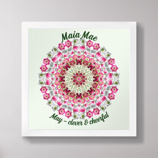 May Birth Flower Personalised Quote Kids Nursery Poster (Framed May Birth Flower Personalized Quote Kids Nursery Poster)