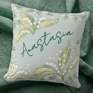 May Birth Month Daffodil Personalized Cushion