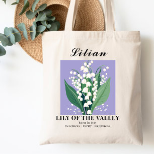 May Birth Month Flower Lily Of The Valley Cotton Tote Bag