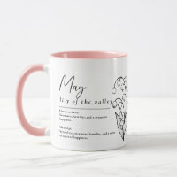 May Birth Month Flower Lily of the Valley Minimal
