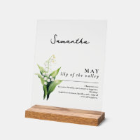May Birth Month Flower Lily Personalised