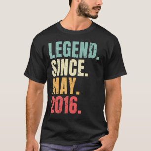 May Birthday 2016 Legend Since 2016 Retro T-Shirt