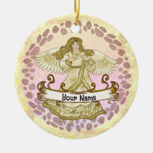 May Birthday Angel Ceramic Ornament