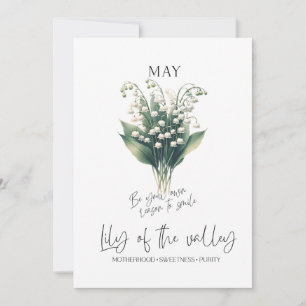 May Birthday Birth Month Flower Lily Of The Valley Holiday Card