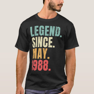 May Birthday Legend Since May 1988 Retro 1 T-Shirt