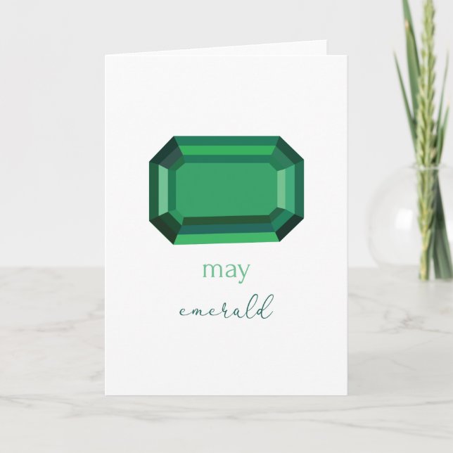 May Birthstone Emerald Card (Front)