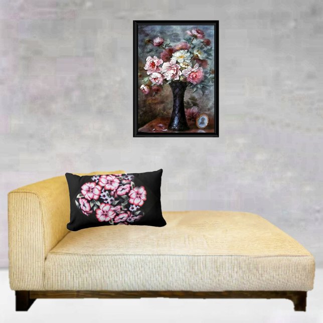 May Bloom  Lumbar Cushion (This May Bloom Lumbar Pillow, is as decorative, as it is relaxing, to enjoy!)