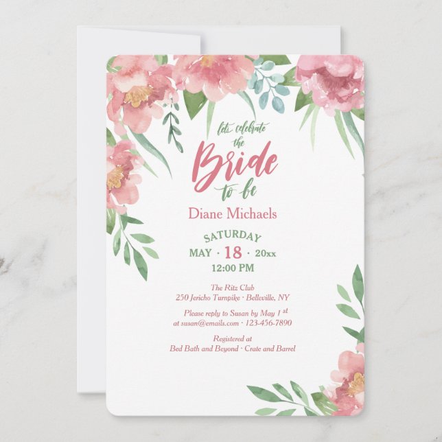 May Blooms Bridal Shower Invitation (Front)