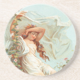 May Christmas be Bright and Happy, Antique Card Coaster