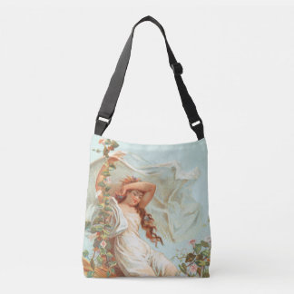 May Christmas be Bright and Happy, Antique Card Crossbody Bag