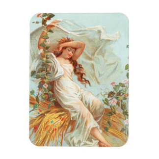 May Christmas be Bright and Happy, Antique Card Magnet